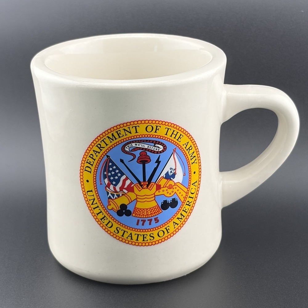 US Army Department of the Army Coffee Mug 1775 Seal 12 Oz Ceramic White